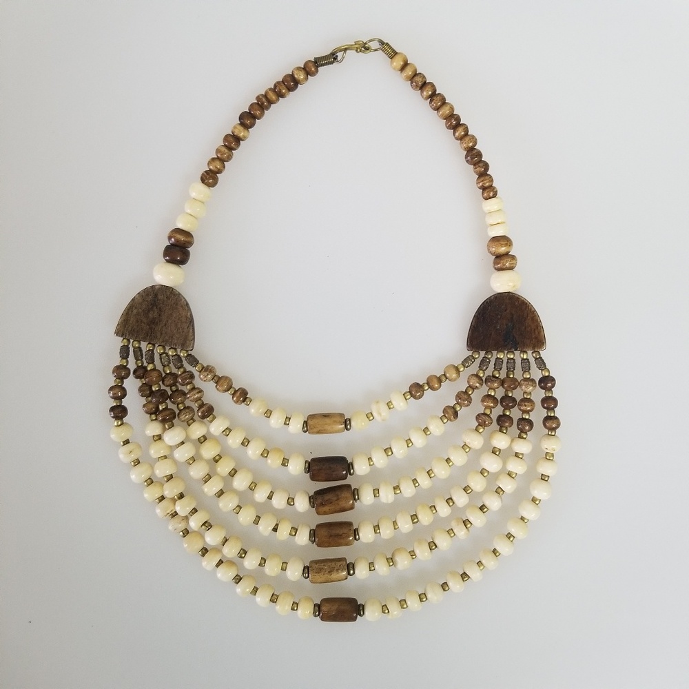 Wooden Layered Necklace